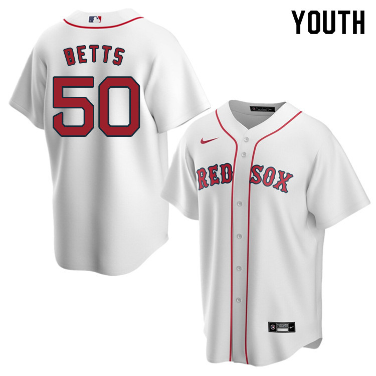 Nike Youth #50 Mookie Betts Boston Red Sox Baseball Jerseys Sale-White
